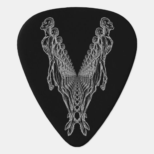 Clones of the Undead Zombie Army black and white Guitar Pick