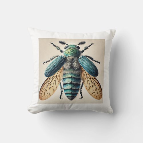 Cloniophorus insect 150624IREF116 _ Watercolor Throw Pillow