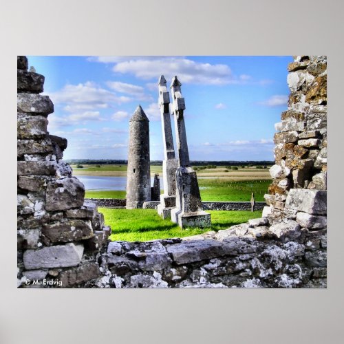Clonmacnoise Tower Poster or Print