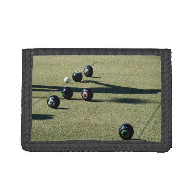 Close Call At Lawn Bowls, Trifold Wallet (Front)