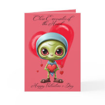 Close Encounter Cute Valentine Day Card