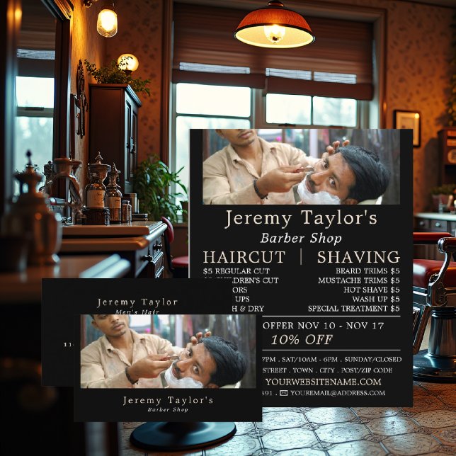 Close Shave, Men's Barbers Advertising Flyer (Creator Uploaded)