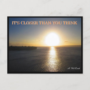 Close Sun Postcard - FLat Earth Meme