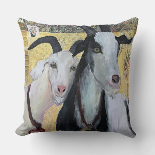 Close To You Goat throw pillow 