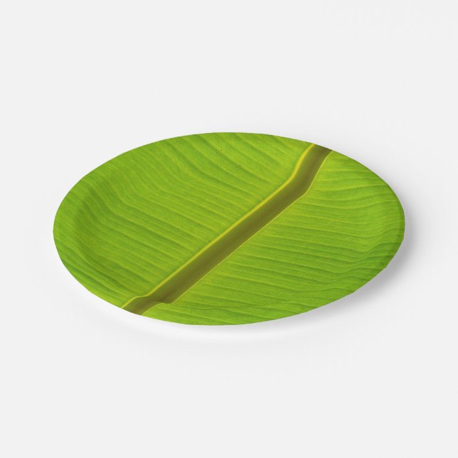 Close-Up Banana Leaf Paper Plates (Angled)