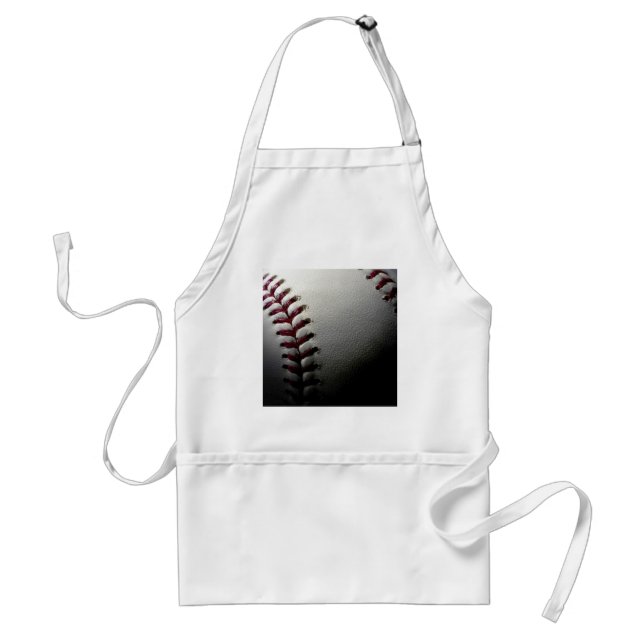 Close-up Baseball Adult Apron (Front)