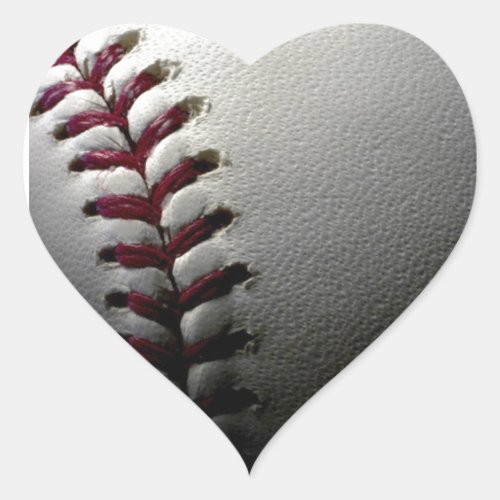 Close_up Baseball Heart Sticker