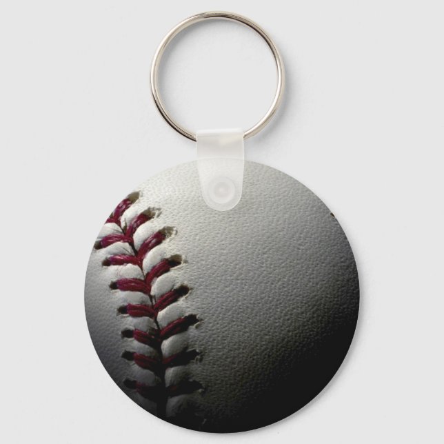 Close-up Baseball Keychain (Front)