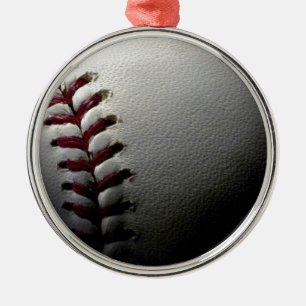 Close-up Baseball Metal Ornament