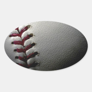 Close-up Baseball Oval Sticker