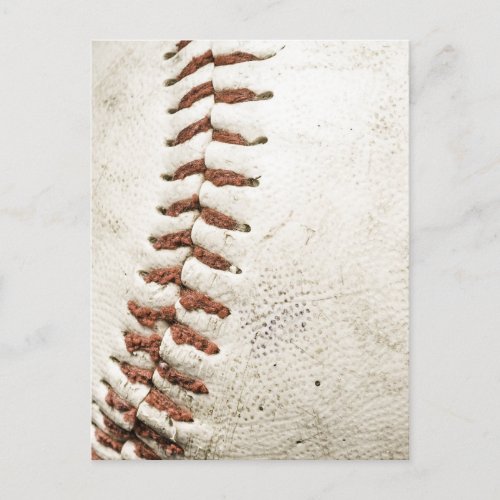 Close_up Baseball Postcard