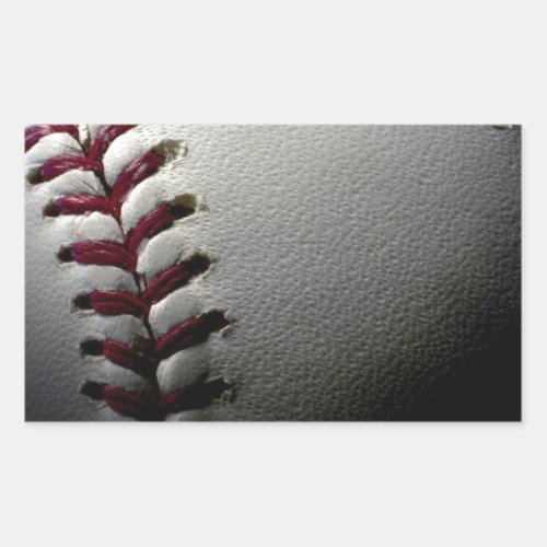 Close_up Baseball Rectangular Sticker