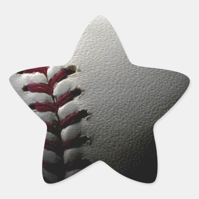 Close-up Baseball Star Sticker (Front)