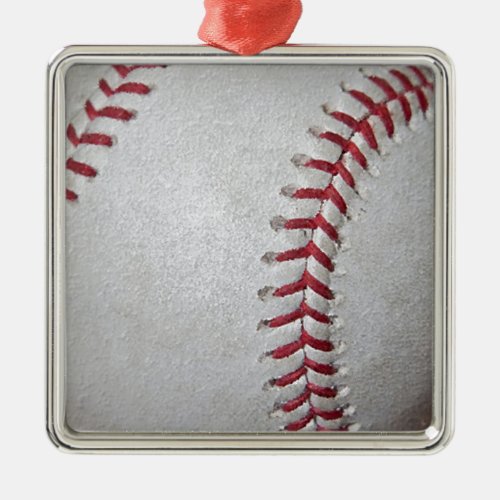 Close_up Baseball Surface Metal Ornament