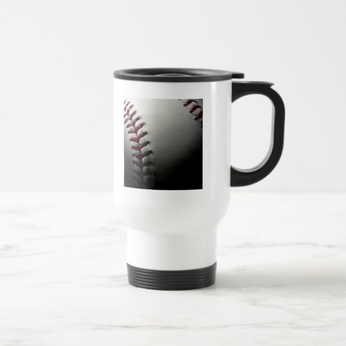 Close_up Baseball Travel Mug