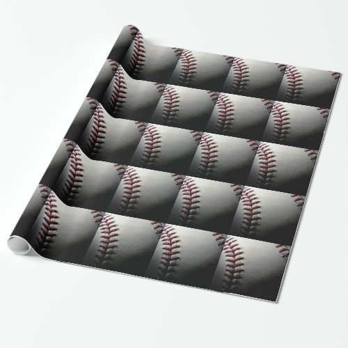 Close_up Baseball Wrapping Paper