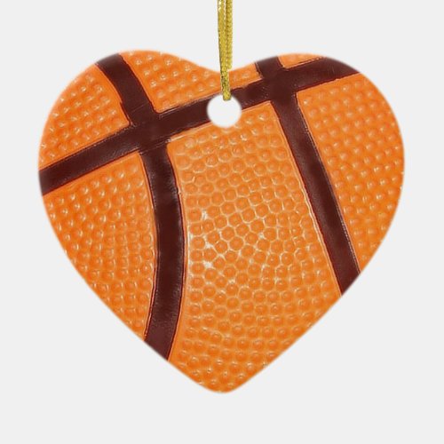 Close up Basketball Ceramic Ornament