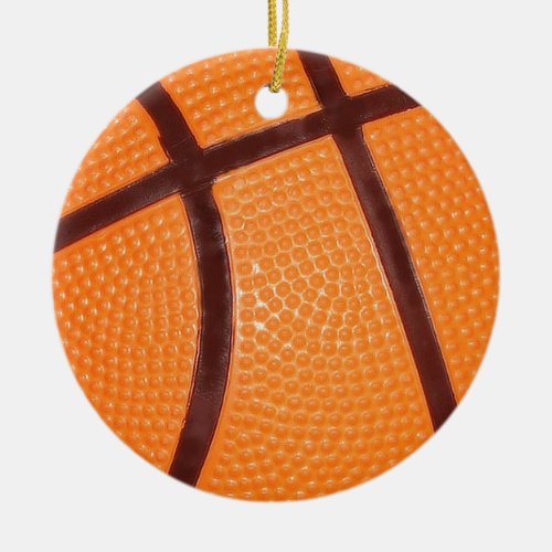Close up Basketball Ceramic Ornament