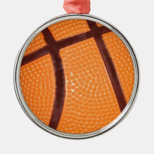 Close up Basketball Metal Ornament