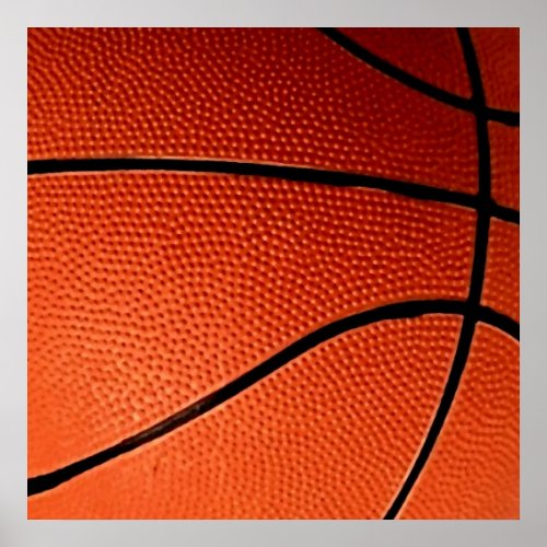 Close_up Basketball Poster