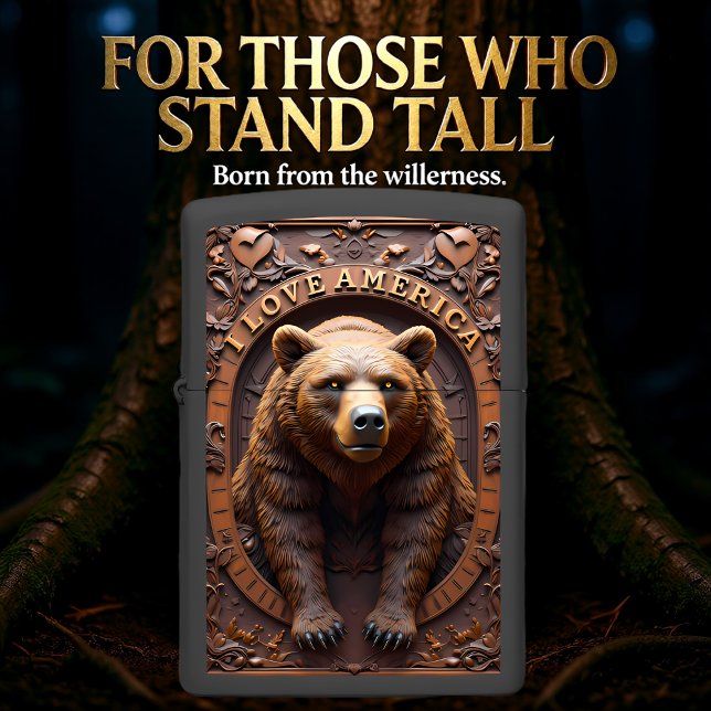 Close Up Bear America Relief Zippo Lighter (Creator Uploaded)