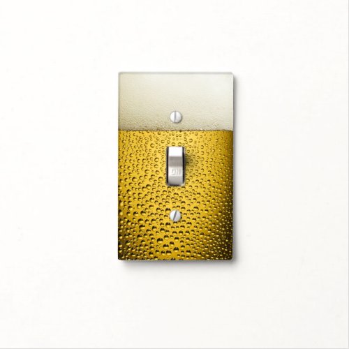 Close Up Beer Glass Light Switch Cover