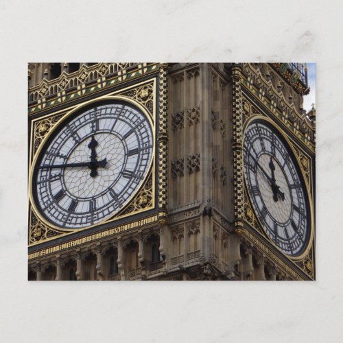 Close up Big Ben Clock Tower Postcard