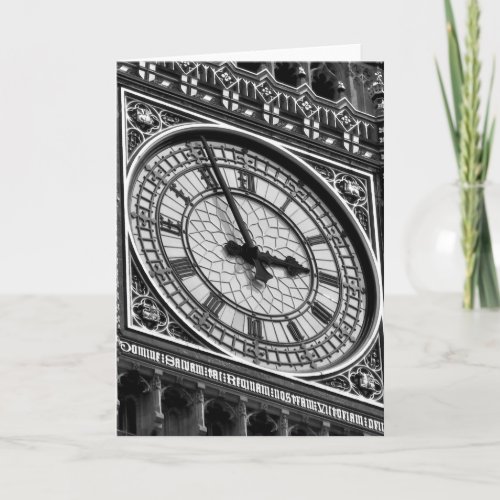 Close up Big Ben Clock Tower Travel Europe Card