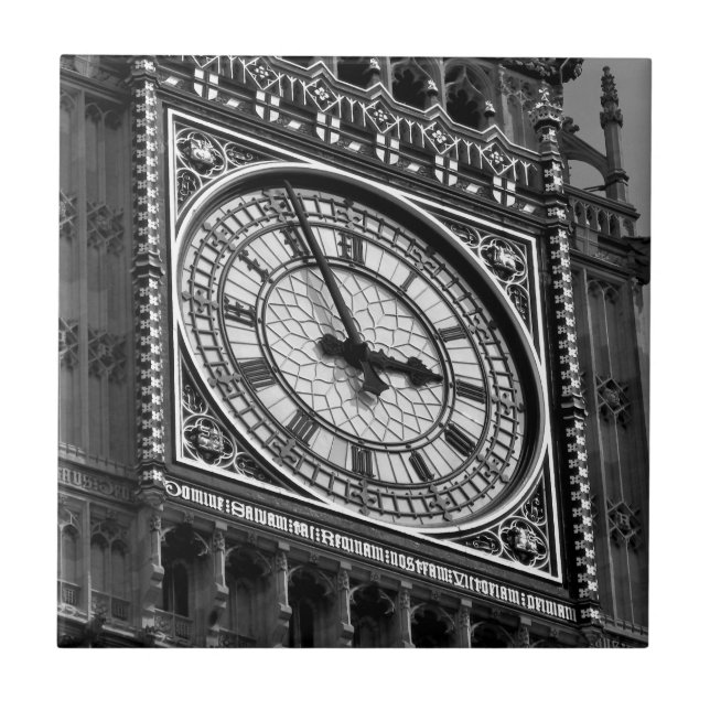 Close up Big Ben Clock Tower Travel Europe Ceramic Tile (Front)