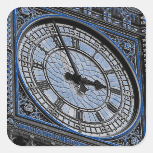 Close up Big Ben Clock Tower Travel Europe Square Sticker