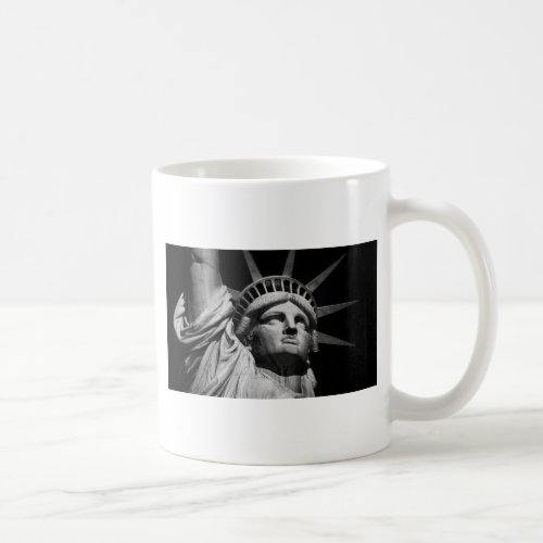 Close_up Black White Statue of Liberty New York Coffee Mug