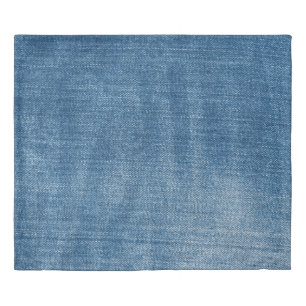 Close-up blue denim jeans texture duvet cover