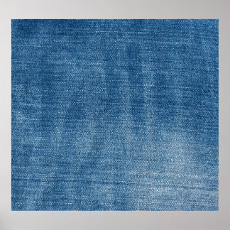 Close-up blue denim jeans texture poster
