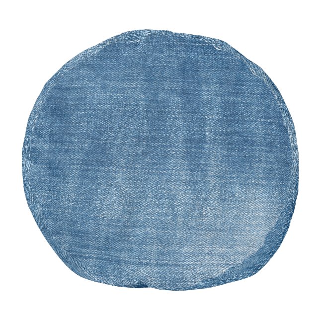 Close-up blue denim jeans texture pouf (Bottom)