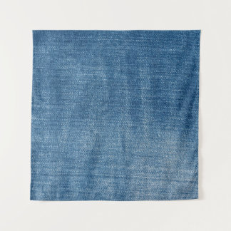 Close-up blue denim jeans texture tapestry