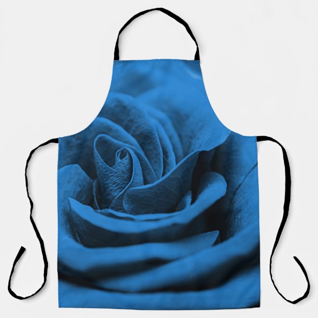 Close-up blue red rose, macro beauty. apron (Front)
