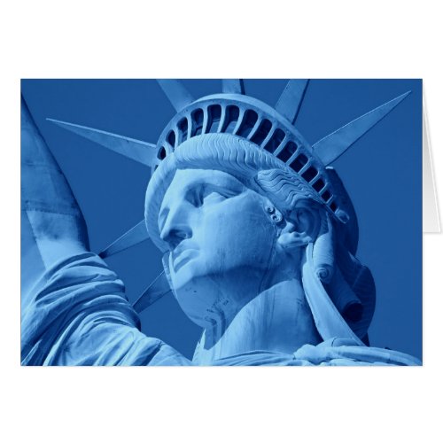Close_up Blue Statue of Liberty Card