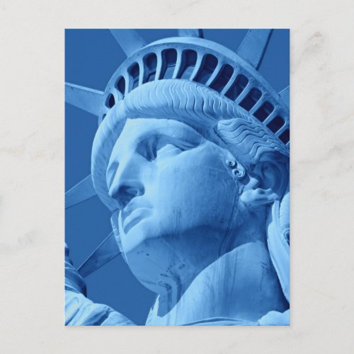 Close_up Blue Statue of Liberty Postcard