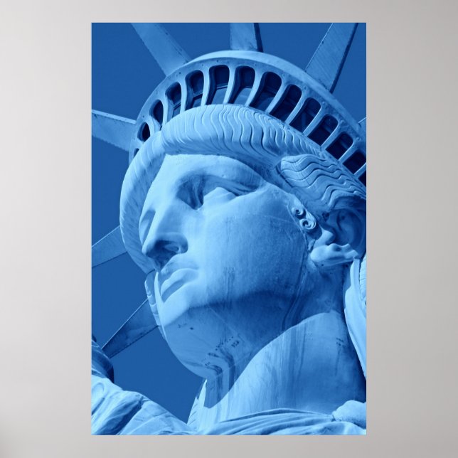 Close-up Blue Statue of Liberty Poster (Front)