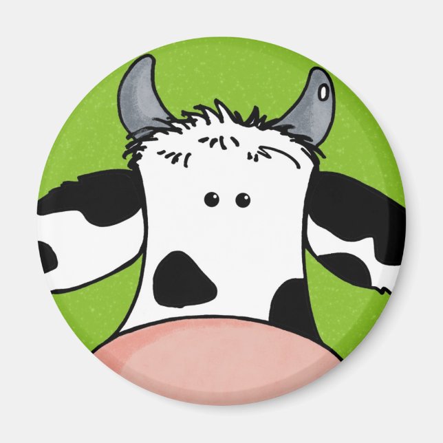 close up cow magnet (Front)