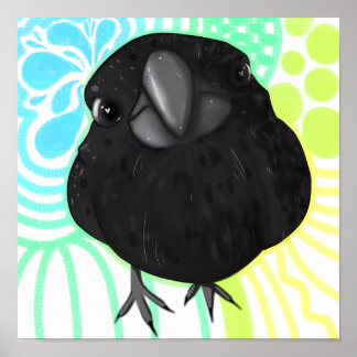 Close up crow poster