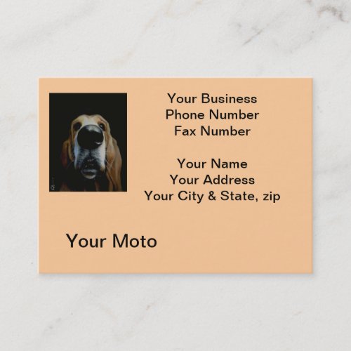 Close Up Dog Business Card