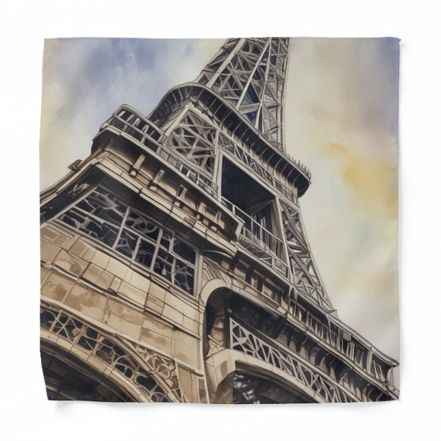 Close-up Eiffel Tower Paris Love City Travel Bandana (Front)