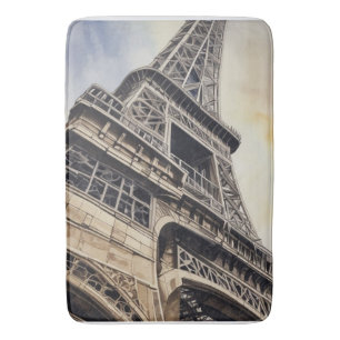 Close-up Eiffel Tower Paris Love City Travel Bath Mat