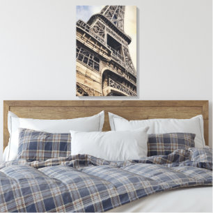 Close-up Eiffel Tower Paris Love City Travel Canvas Print