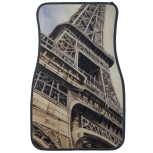 Close-up Eiffel Tower Paris Love City Travel Car Floor Mat