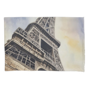 Close-up Eiffel Tower Paris Love City Travel Pillow Case