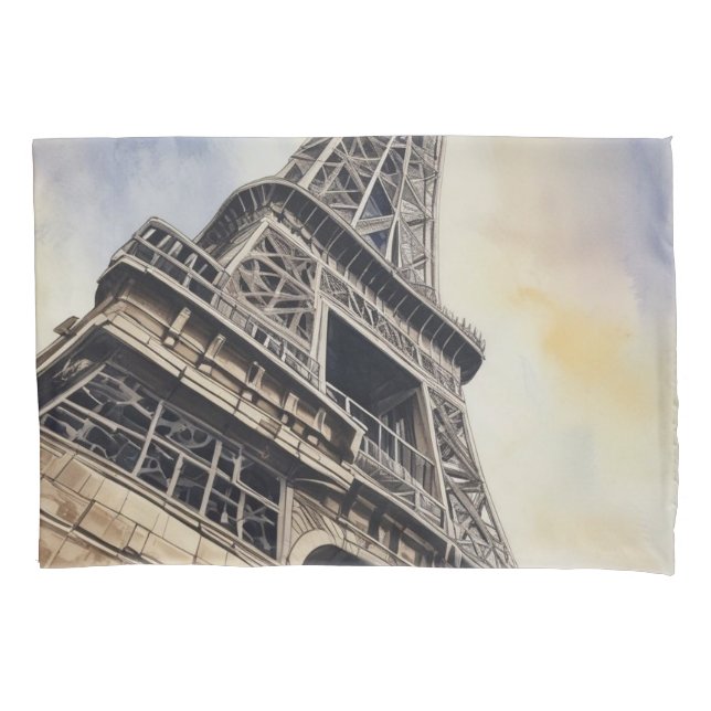 Close-up Eiffel Tower Paris Love City Travel Pillow Case (Front)