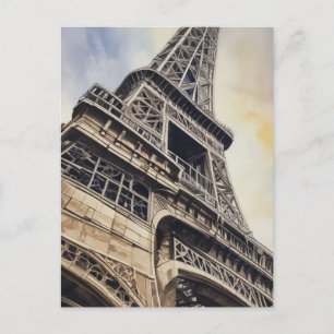Close-up Eiffel Tower Paris Love City Travel Postcard