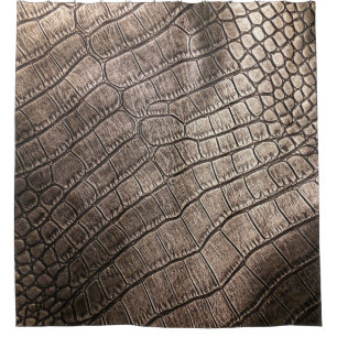 Close-Up Elegant Leather: Textured Pattern Shower Curtain
